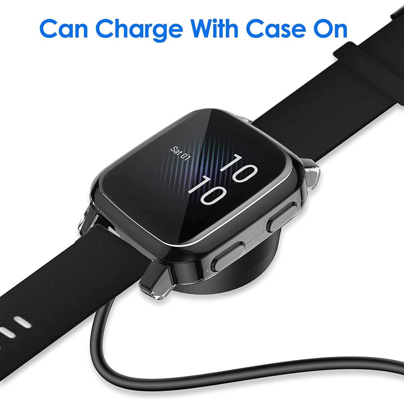 Flesh Leaf Compatible with Garmin Venu Sq Screen Protector Case,