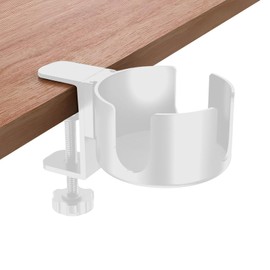 Regerly Desk Cup Holder, 1 Piece Cup Holder, Anti Spill Cup Holder for Desk, Table, Drink Holder, Desk Bottle Holder, Bed Cup Holder for Office Kitchen (White)