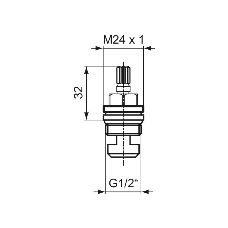 Ideal Standard H960104NU Jado Head with Ceramic disc 1/2 Right