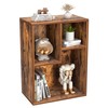 VECELO 3-Cube Small Bookshelf, Modern Bookcases with Shelves Height Up