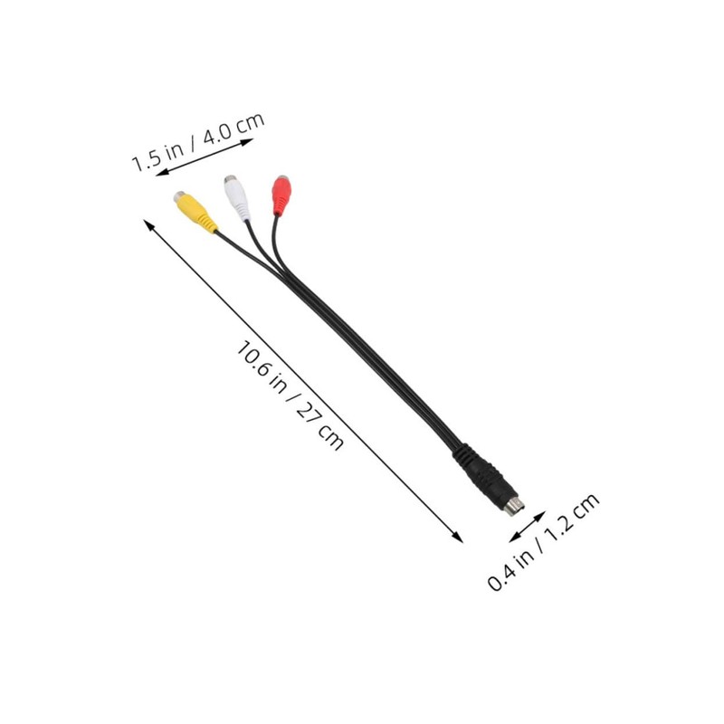 Vaguelly Robust Video Adapter Cable 4-pin S-Video to 3- Multi-Device