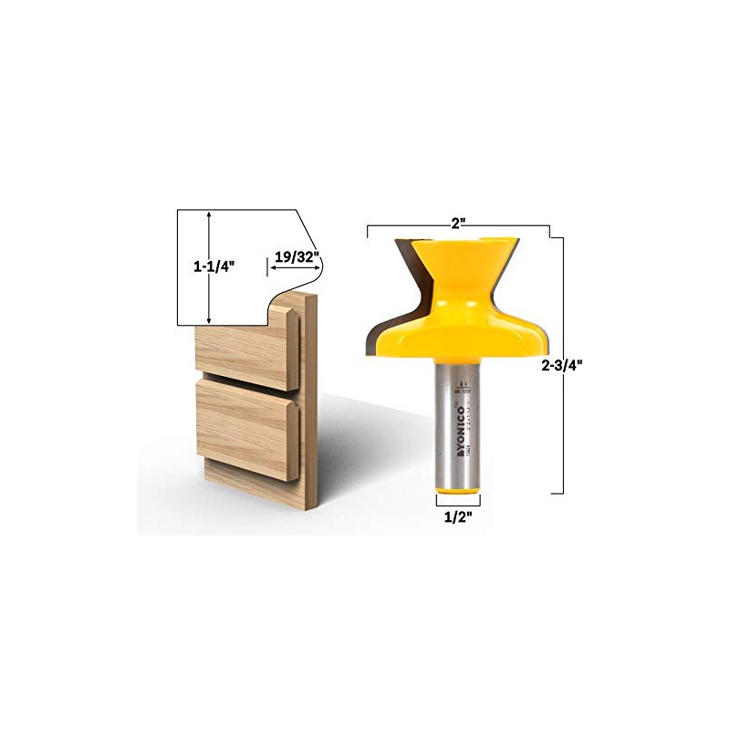 YONICO Router Bits Finger Grip 1-1/4-Inch 1/2-Inch Shank 13929
