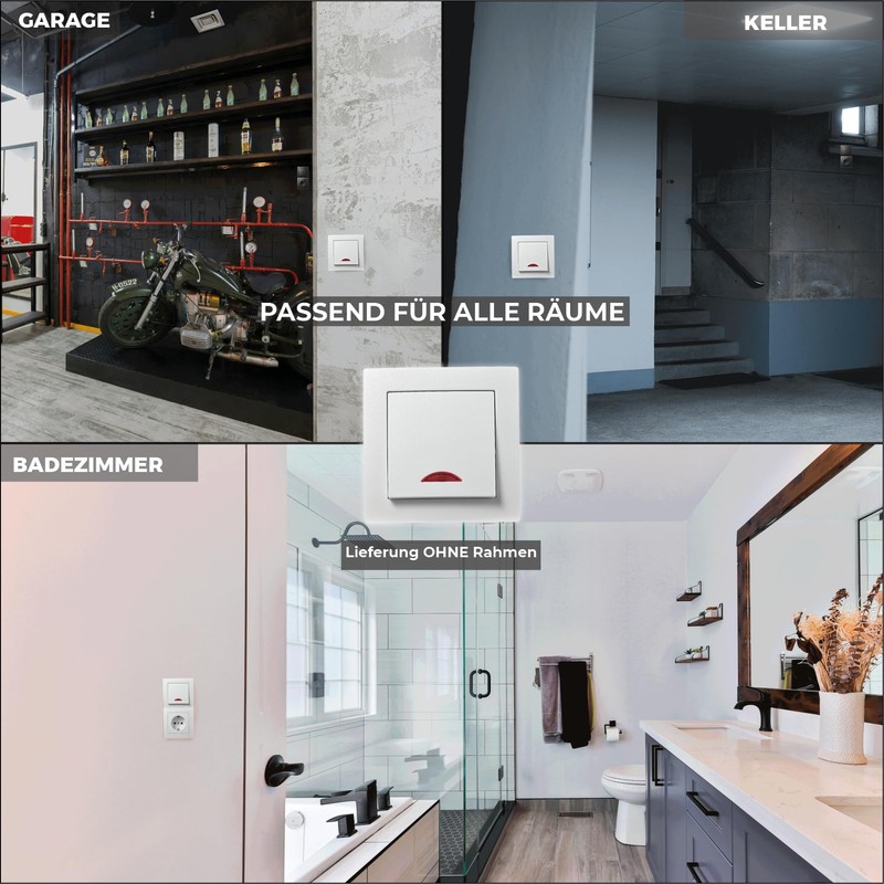 'McPower "Flair, 250 V/10 A, UP, white with Indicator Light