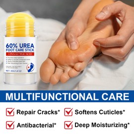 Urea Foot Cream 60 Percent, Cracked Heel Repair Cream, Foot Cream For Cracked Heels And Dry Skin - Intense Moisturiser For Cracked Heels & Dry Skin, Callus Remover For Feet, Hands, Knees