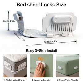 Bed Sheet Holders for Corners,Bed Sheet Clips Suitable for All mattresses