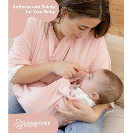 Nursing Cover for Baby Breastfeeding Pink Breathable 100% Organic Cotton Baby-Safe Fabric Cover Gentle on Sensitive Skin Mother Nursing Apron Multi-use Carseat Canopy Full Coverage Ultimate Comfort