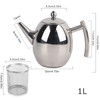 Tea Pot, 1L Stainless Steel Teapot with Infuser Good Pour