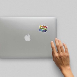 StickerLad It's Okay to Not Be Okay 3 in. Sticker for Laptop Wall Car Window Bumper Guitar Refrigerator Car Body Folders Vehicle Tailgates, White
