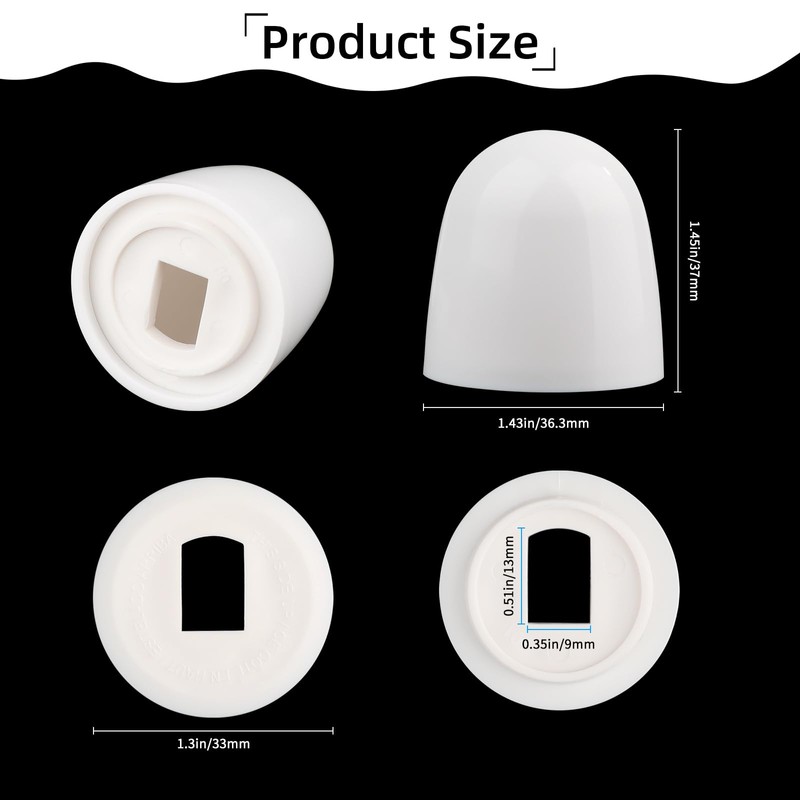 64 Pieces Universal Toilet Bolt Caps, Extra Tall 1.45 Inch