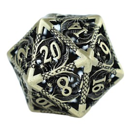 Let's Play Games Hollow Dragon RPG Dice Set, Tarnished Gold