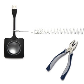 TetherTies Coils 5 Pack - Extendable, Expandable, Retractable Cable Tethers, Anti Theft Cable Locks, Security Cable with Nylon Coated Stainless Steel Wire, Free Crimping Tool, Secure Devices