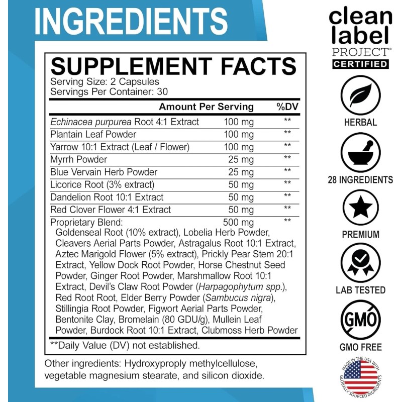 DR. BO Lymphatic Drainage Supplements Pills - Lymphatic Support Total