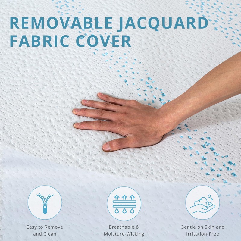 Dyonery 10 Inch Twin Mattress for Kids, Gel Infused Charcoal