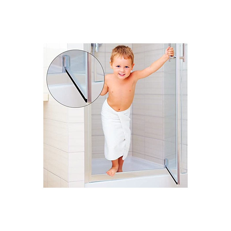 Tondiamo 72 Inch Black Shower Door Rubber Seal Strip