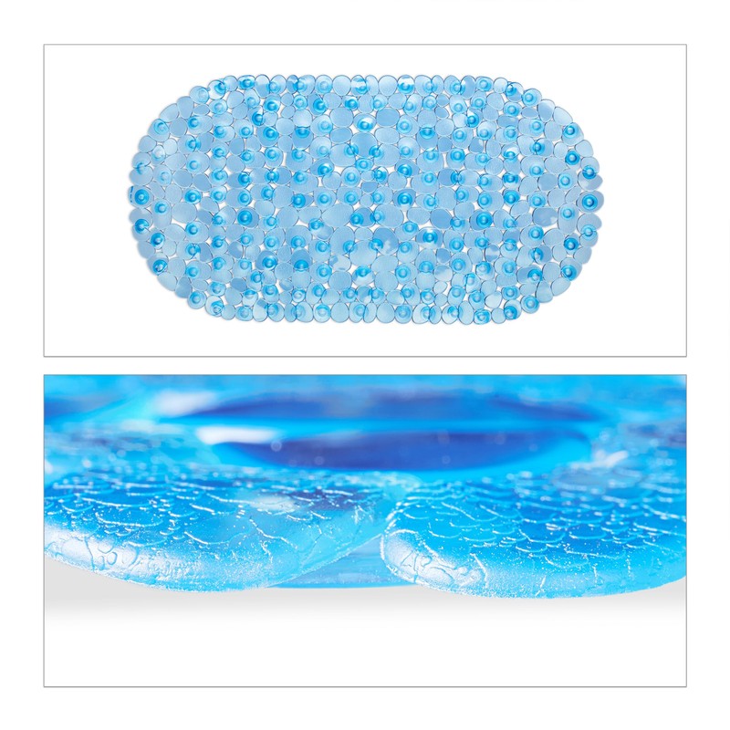 Relaxdays Stone Effect Bath Mat 68 x 35.5 cm Washable