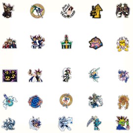 50Pcs Card Battle Game Stickers Pack | Classic Aesthetic Anime Vinyl Colorful Waterproof Cool Deacls for Water Bottle Guitar Laptop Computer Phone Adults Luggage