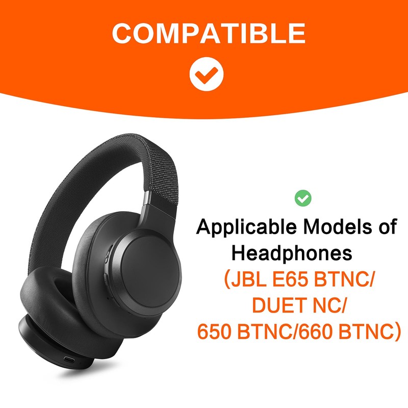 PESLNG Professional PU Leather Replacement Ear Pads for JBL E65