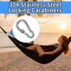 MCSDFN 2 Pcs 304 Stainless Steel Locking Carabiners 4 Inch