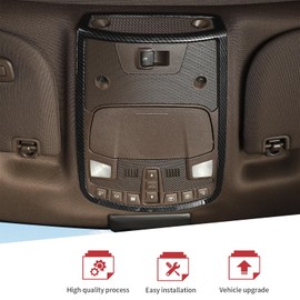 JeCar for F150 Interior Reading Light Cover Trim for Ford F150 2015-2020 Carbon Fiber Interior Trim Accessories