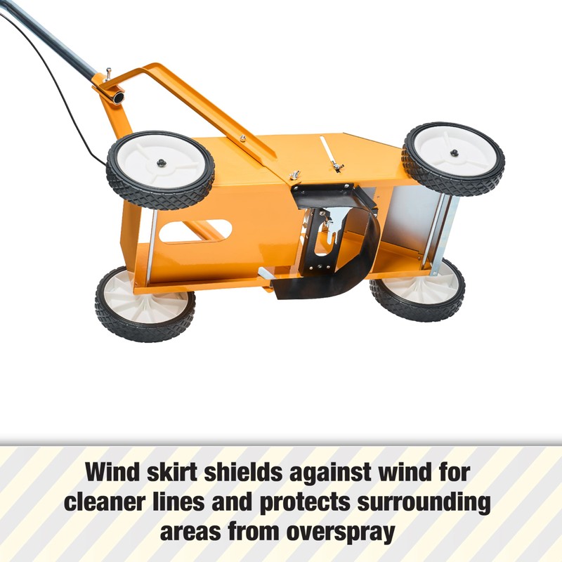 Rust-Oleum 2395000 High-Performance Striping Machine, 9" x 27.5", Yellow