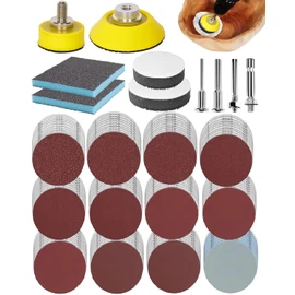 250PCS 2 Inch Sanding Discs for Drill Sander Attachment, 80 to 3000 Grit Hook and Loop Sandpapers Polishing Pads for Dremel Drill Bits Die Grinder, Sanding Wheel Kit for Car Furniture Metal Wood