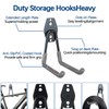 3-H Pack of 4 Wall Hooks, Garage Hooks, Heavy Duty