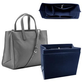 ARWIG Bag Organiser, Felt Bag Organiser, Tote Bag Organiser, Handbag Organizer with Multiple Pockets, Bag Organizer Inserts for Bags (Blue, M)