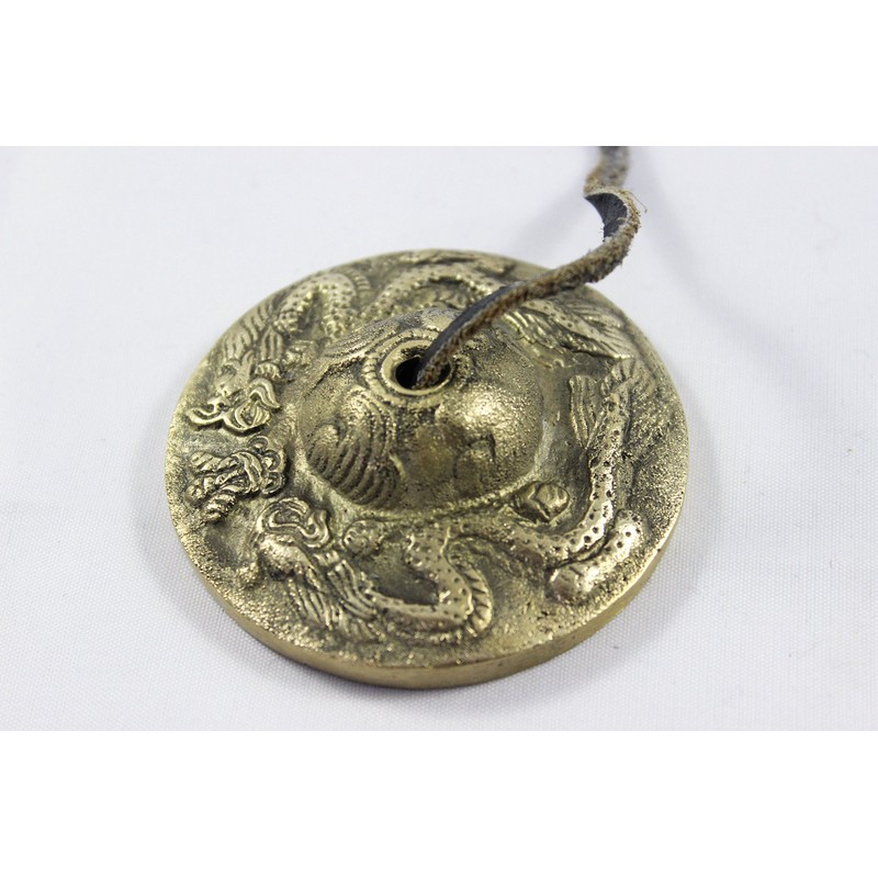 NHZ Tingsha Tibetan Meditation Bell 2.5" Embossed with free case