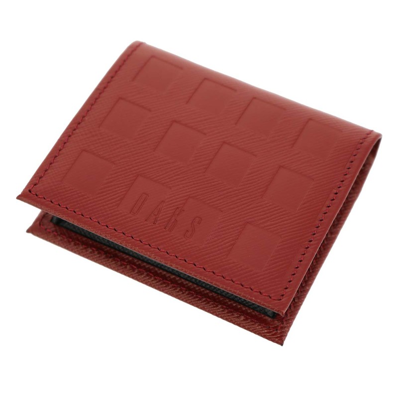 Ducks DP25560 Men's Coin Purse, Checkered Embossing, Genuine Leather, [01]