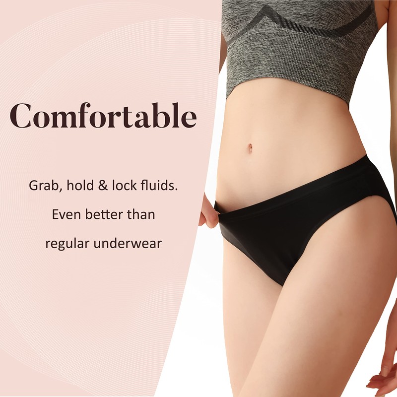 AIRCUTE Washable Absorbent Urinary Incontinence Underwear for Women or Girl,