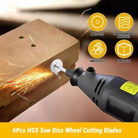 KAIRUIERD 7Pcs Drill Saw Blades for Dremel Rotary Tool,Dremel Cutting Discs Circular Saw Blades for Wood Plastic Metal Cutting