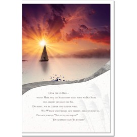 metALUm Sympathy Card "Wiedersehen" | Sailing Boat 3300019