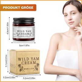 Wild Yam Cream, Organic Enriched Wild Yam Creme Wild Yam Cream Organic Wild Yam Cream Wild Yam Skin Cream für Hormonausgleich Organic Feuchtigkeitscreme Gesicht & Korper Hautpflege