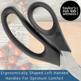 Scissors and Shears (Black, Kitchen (18cm/7" Serrated Blade Left Handed)