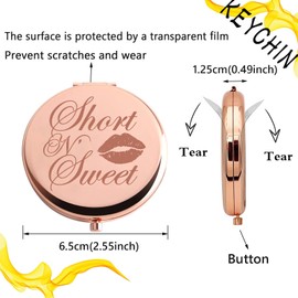 KEYCHIN - Álbum de música espresso con bolsillo, para los fanáticos de los cantantes, regalos, corto y dulce, espejo de maquillaje compacto, color café expreso Merch (Short N'-RG)