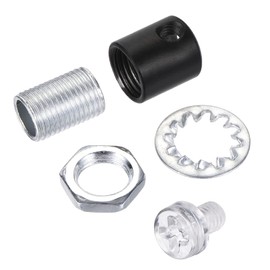 sourcing map 6 Pack Metal Cable Gland Cable Clamps Screw Cap Black