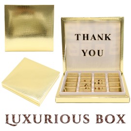 Shawly Sisters 48 Pcs Plexiglass Chocolate Favors - Guest Gifts with Milk & Bitter Chocolate - Perfect Party Favors for Weddings, Showers, and Events