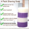 4 Packs Shaving Soap w/Shaving Bowl,Shaving Brush,Shaving Cream,Unqiue Gift Set