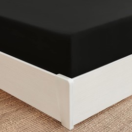 Mellanni - Sábana bajera ajustable, microfibra cepillada 1800, ropa de cama, resistente a arrugas, decoloración, manchas, hipoalergénica, 1 sábana bajera únicamente