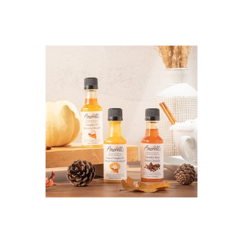 Amoretti Premium Syrups Pumpkin 3 Pack (50ml)