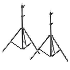 Neewer 6.23 Feet/190CM Aluminum Light Tripod Stands For Studio Kits, Photography Lights, Softboxes(Black,2 Pack)