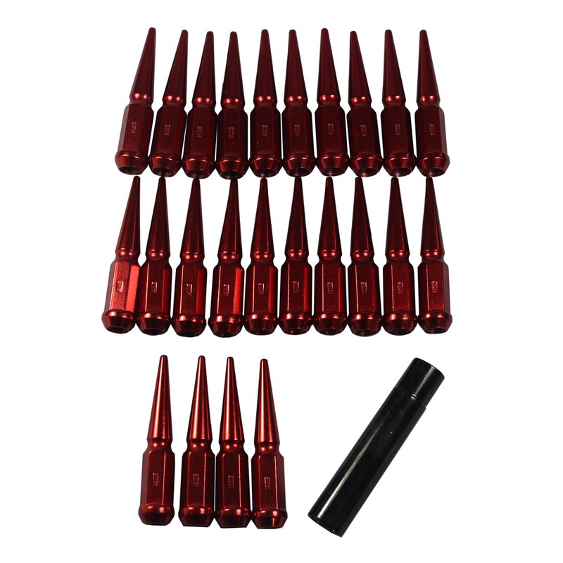 JDMSPEED New Wheel Spike Lug Nuts (24pcs) with 1 Socket
