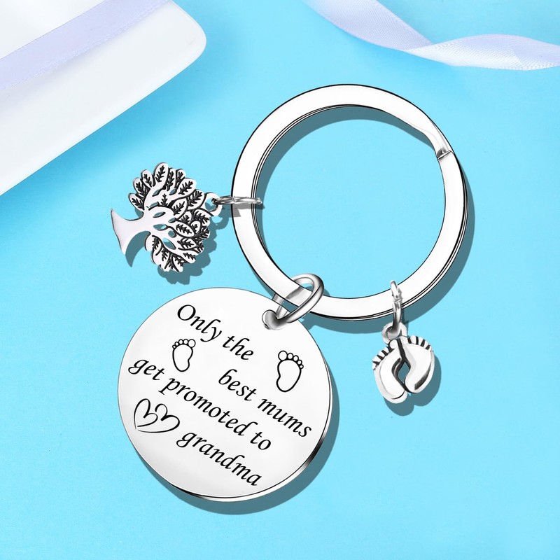 Nimteve New Grandma Gift Keychain Grandmother Announcement Gift First Time
