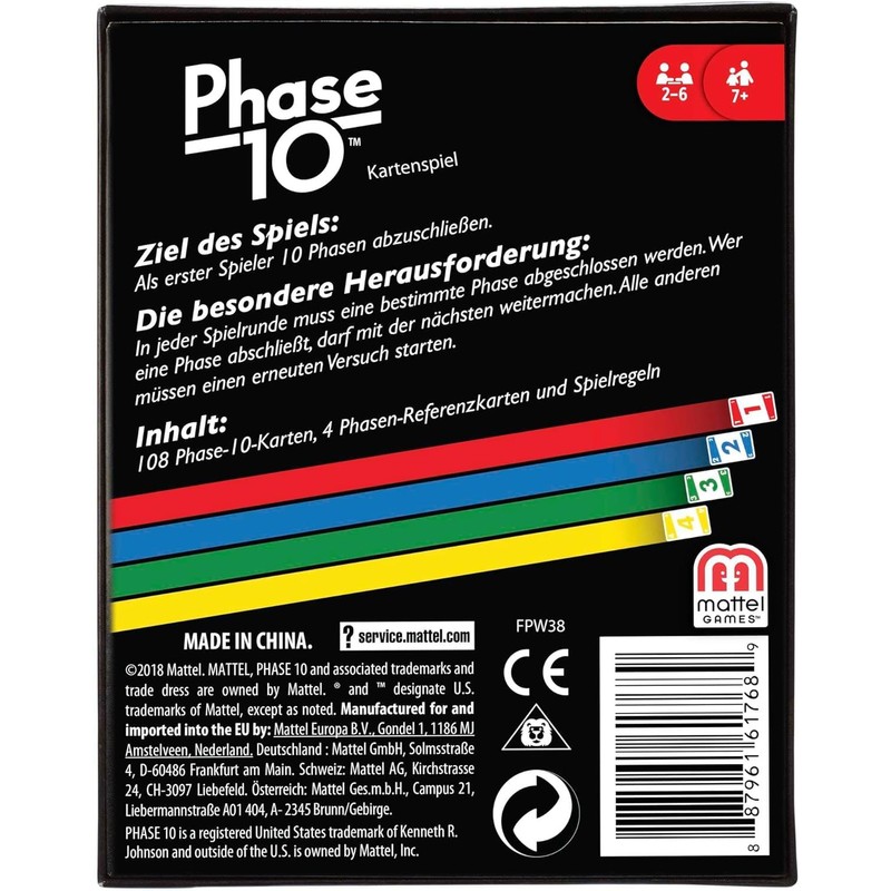 Mattel Games Phase 10 Basis Kartenspiel
