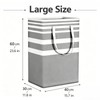 Collapsible Laundry Hamper Bag with Wooden Handles – 75L/20Gal Large