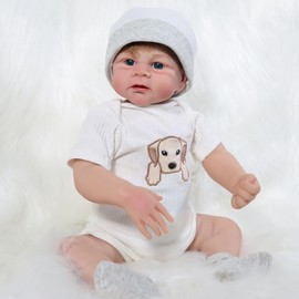JRLCGYP Realistic Reborn Baby Dolls Boy, Realistic Newborn Soft Vinyl Baby Dolls Toy, Birthday Baby Doll Gift for Kids Age 3 +