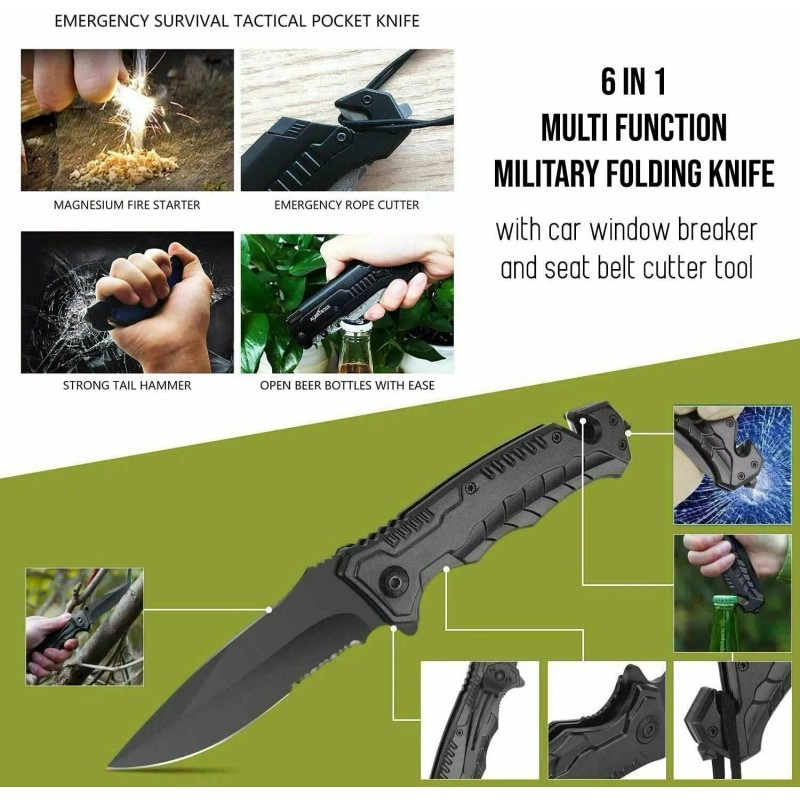 ASATechmed 150Pcs Outdoor Emergency Gear Survival Kit Camping Hiking Tactical