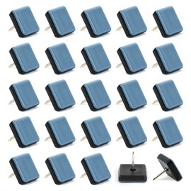 VABNEER 25 x 25 mm Square Furniture Glides with Nails, 24 Pieces PTFE Teflon Furniture Sliders for Heavy Furniture, Smooth Floors and Carpets