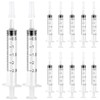 24 Pack 2.5ml Plastic Syringe with Cap, Sterile Syringe Individually