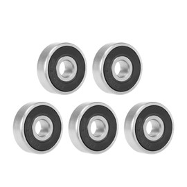 sourcing map 626-2RS Deep Groove Ball Bearing 6x19x6mm Double Sealed Carbon Steel Bearings 5Pcs